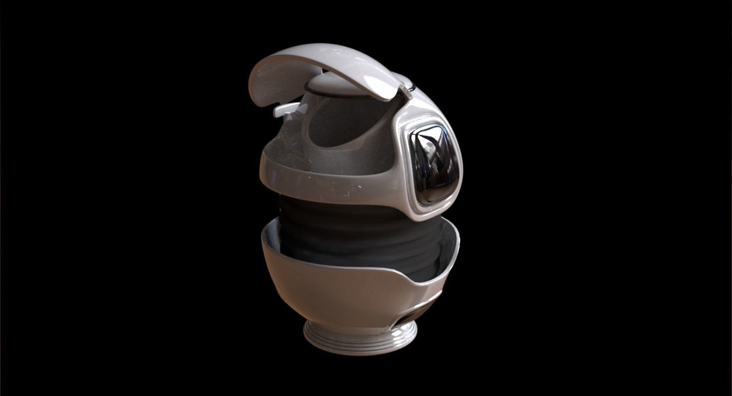 Urn design Low-poly 3D model_5