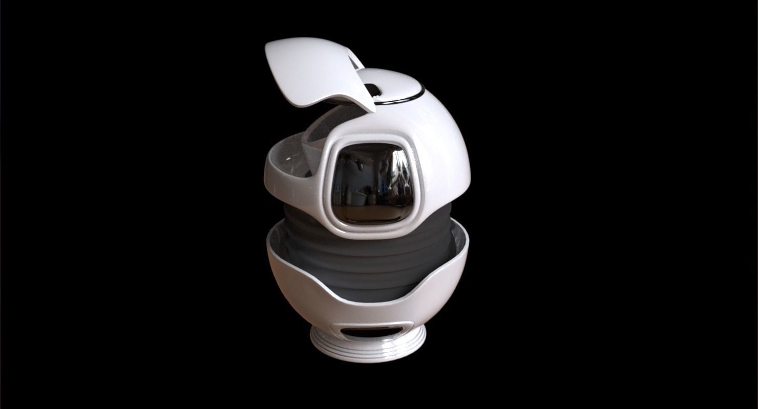 Urn design Low-poly 3D model_6