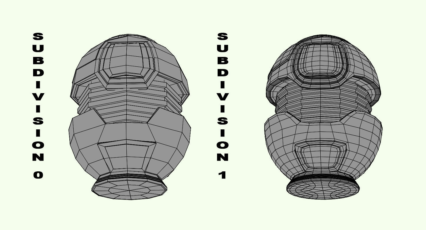 Urn design Low-poly 3D model_17