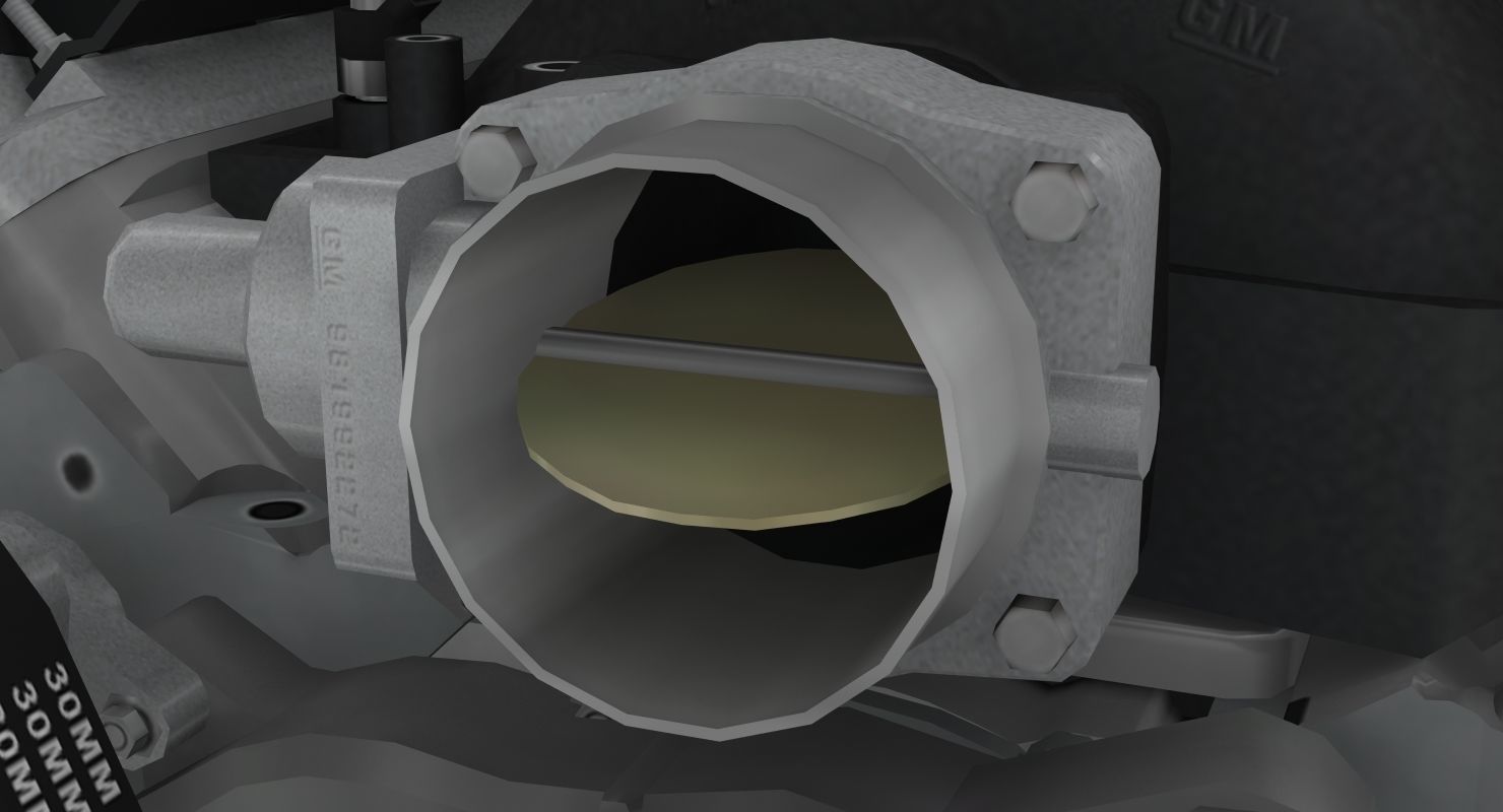 Pontiac GTO 2004 LS1 V8 engine Low-poly 3D model_13