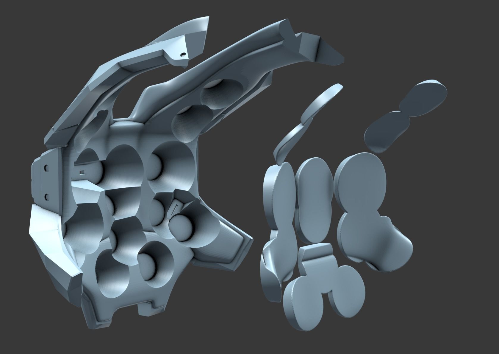 Modular Reach Chestplate base wearable 3D print file 3D print model_3