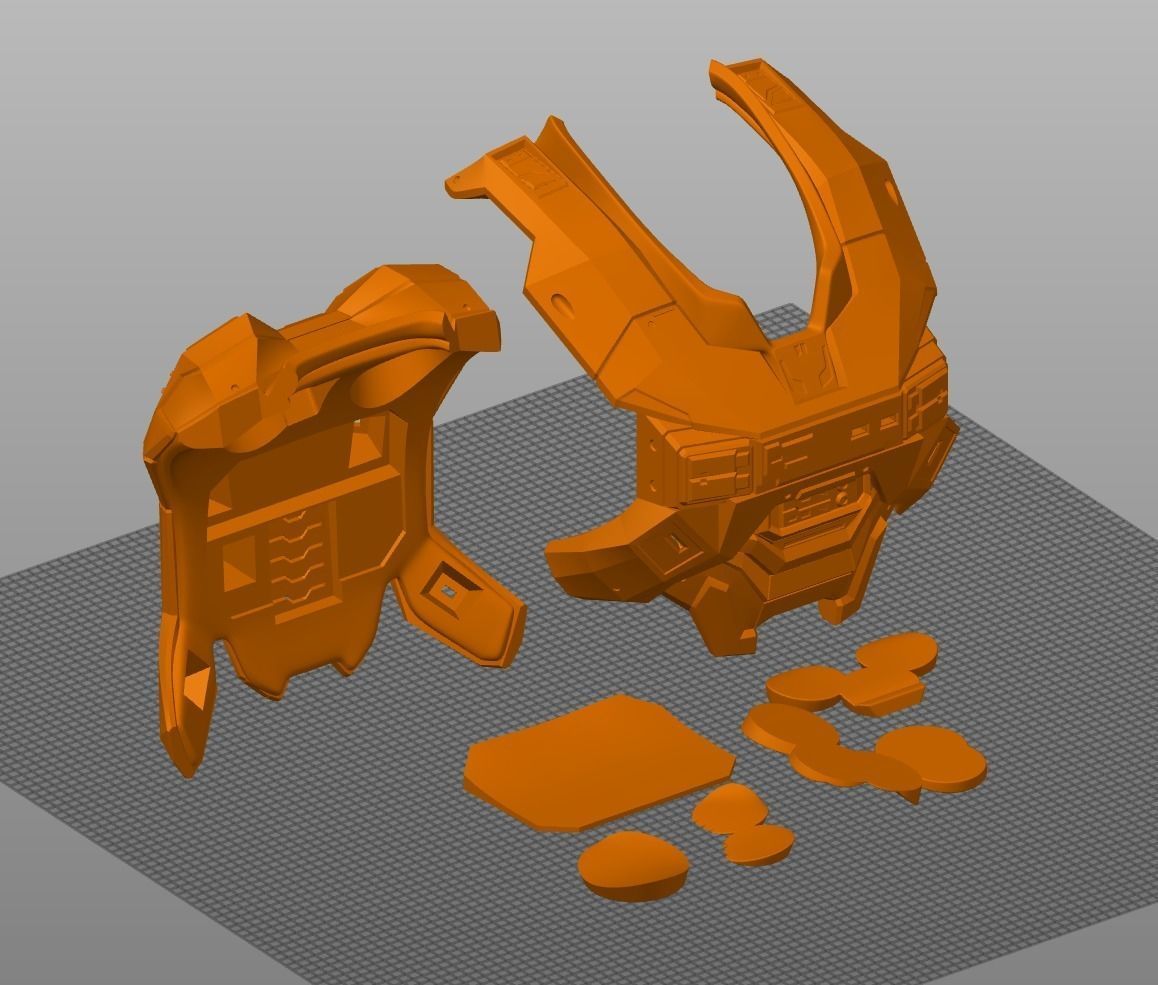Modular Reach Chestplate base wearable 3D print file 3D print model_6