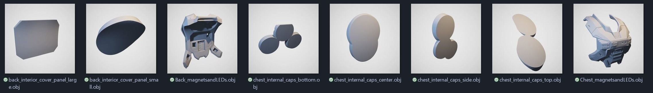 Modular Reach Chestplate base wearable 3D print file 3D print model_7