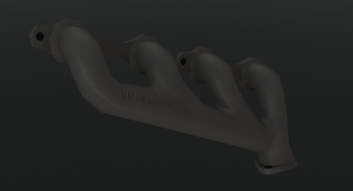 Chevrolet Corvette C6 2008 LS3 V8 engine Low-poly 3D model_23