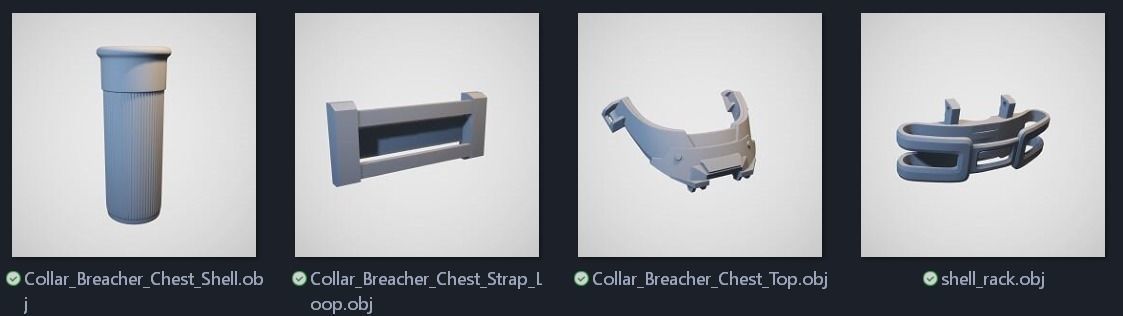 Modular Reach Collar Breacher Wearable 3D Print File 3D print model_6