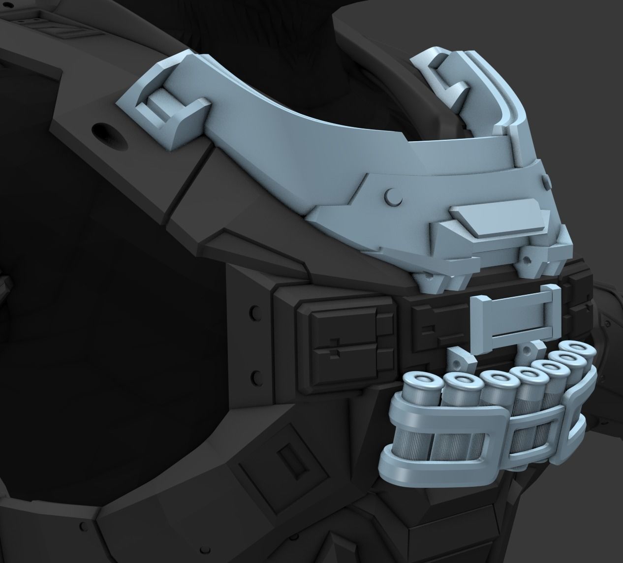 Modular Reach Collar Breacher Wearable 3D Print File 3D print model_5