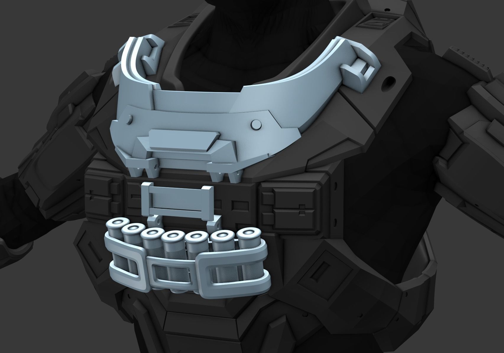 Modular Reach Collar Breacher Wearable 3D Print File 3D print model_2