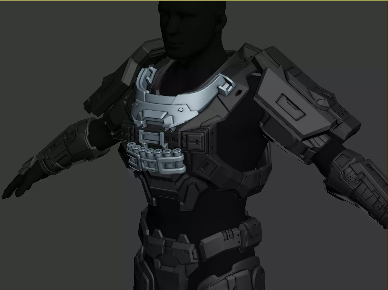 Modular Reach Collar Breacher Wearable 3D Print File 3D print model_0