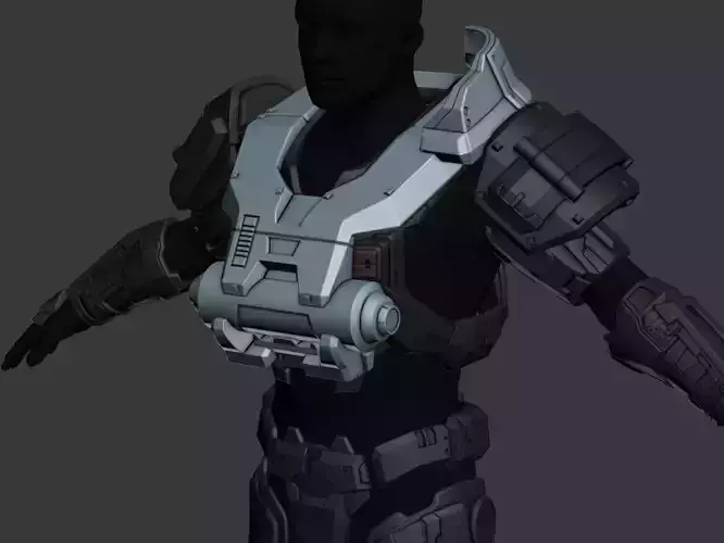 Modular Reach Collar Grenadier Wearable 3D Print File