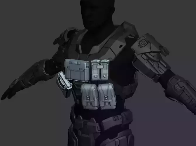 Modular Reach Tactical Recon Chestplate Wearable 3D Print File