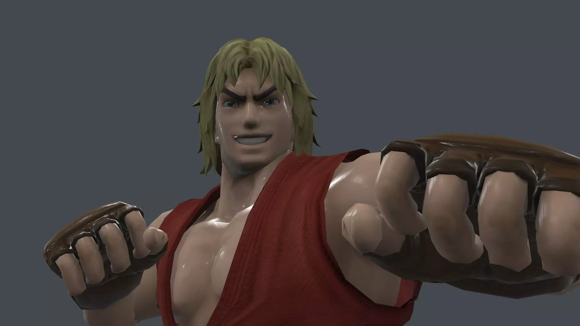 KENS-002 Ken Kick Low-poly 3D model_0