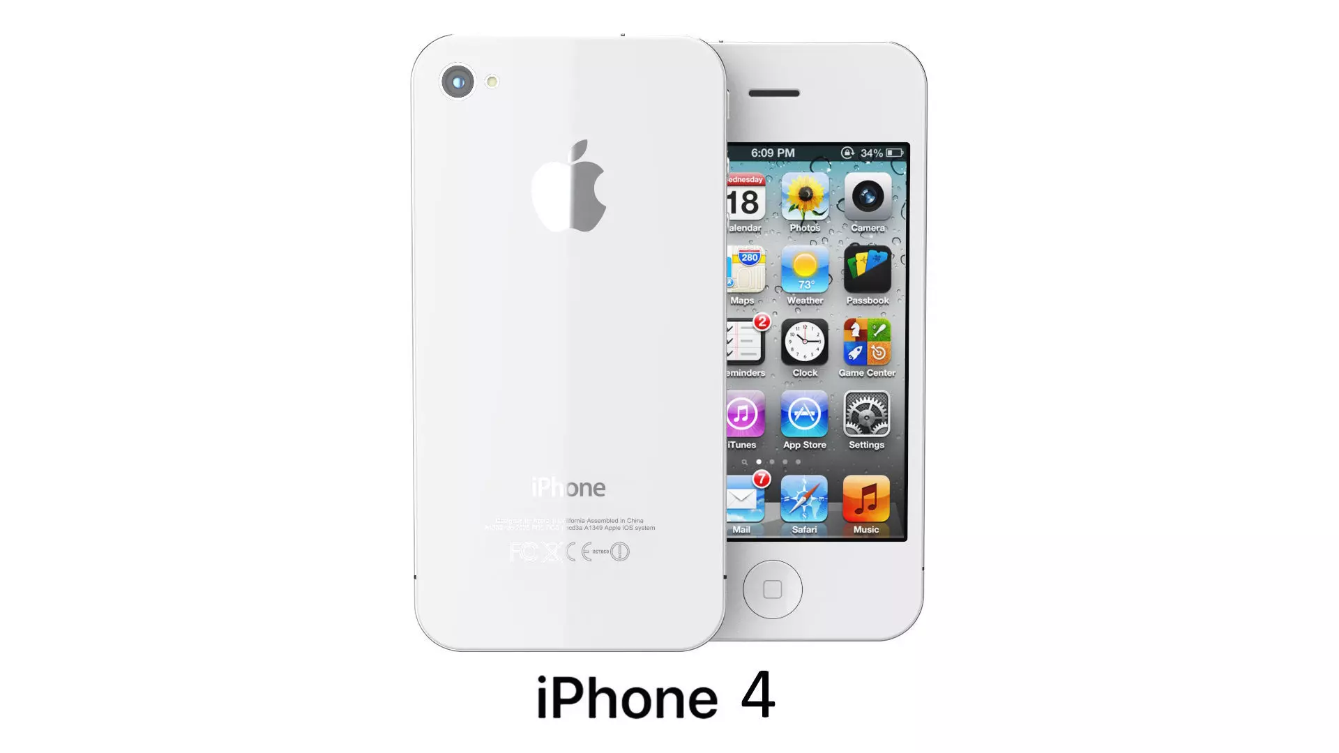 Apple iPhone 4 White 3D model