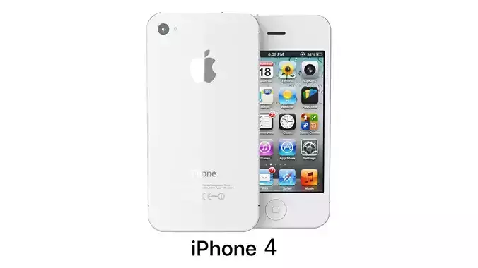 Apple iPhone 4 White 3D model