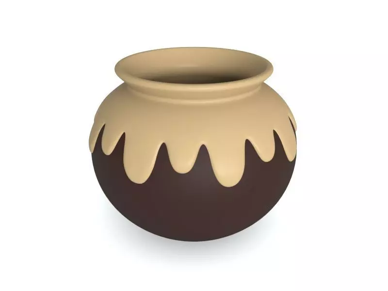 Pot Animal Crossing 3D print model_0