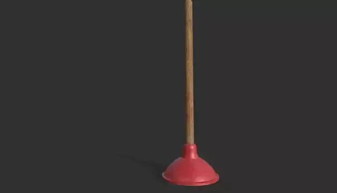 Toilet Plunger Low-poly 3D model