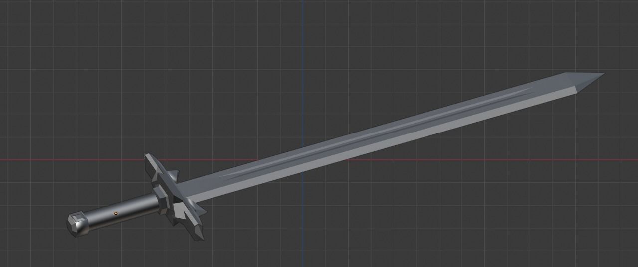 Blood Ruby Boar Short Sword Low-poly 3D model_4