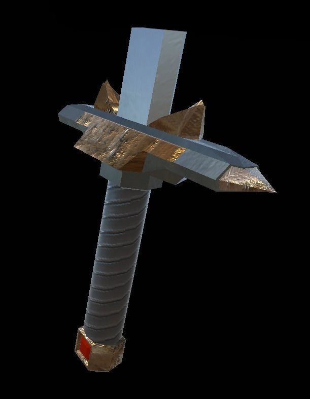 Blood Ruby Boar Short Sword Low-poly 3D model_6