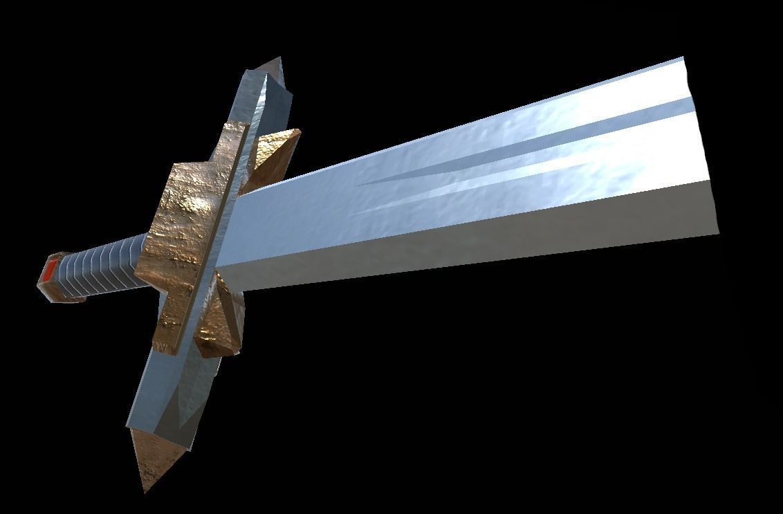 Blood Ruby Boar Short Sword Low-poly 3D model_5