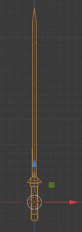 Blood Ruby Boar Short Sword Low-poly 3D model_12