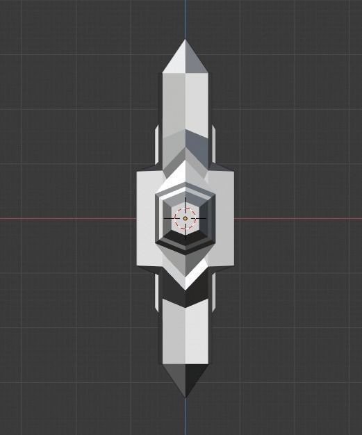 Blood Ruby Boar Short Sword Low-poly 3D model_8