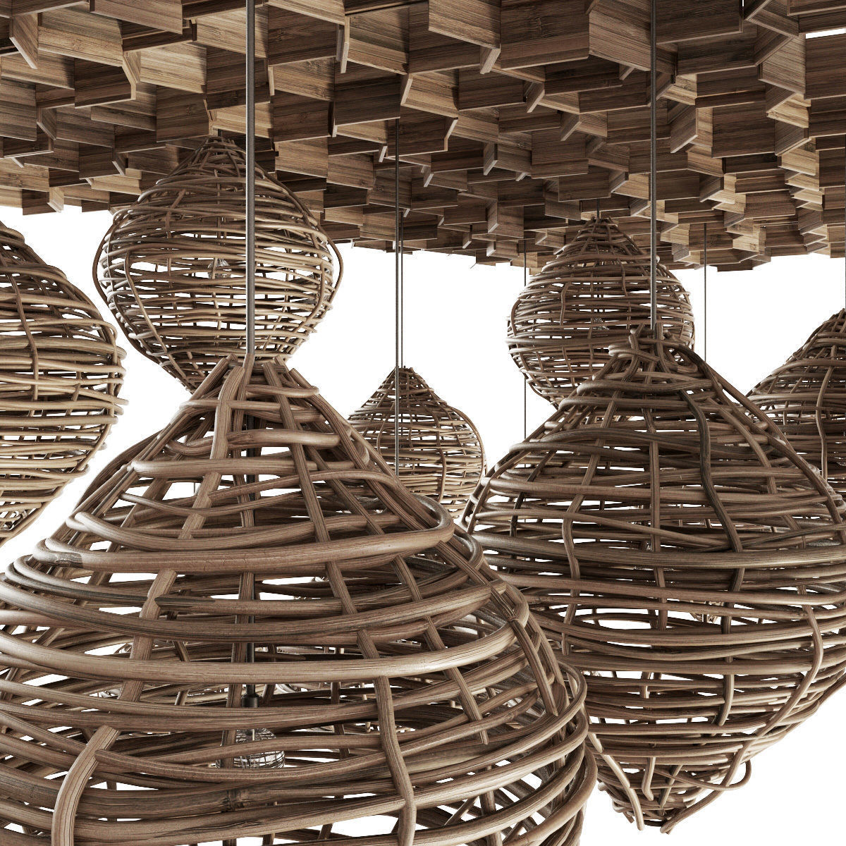 Branch Vespiary ceiling decor n1 3D model_3