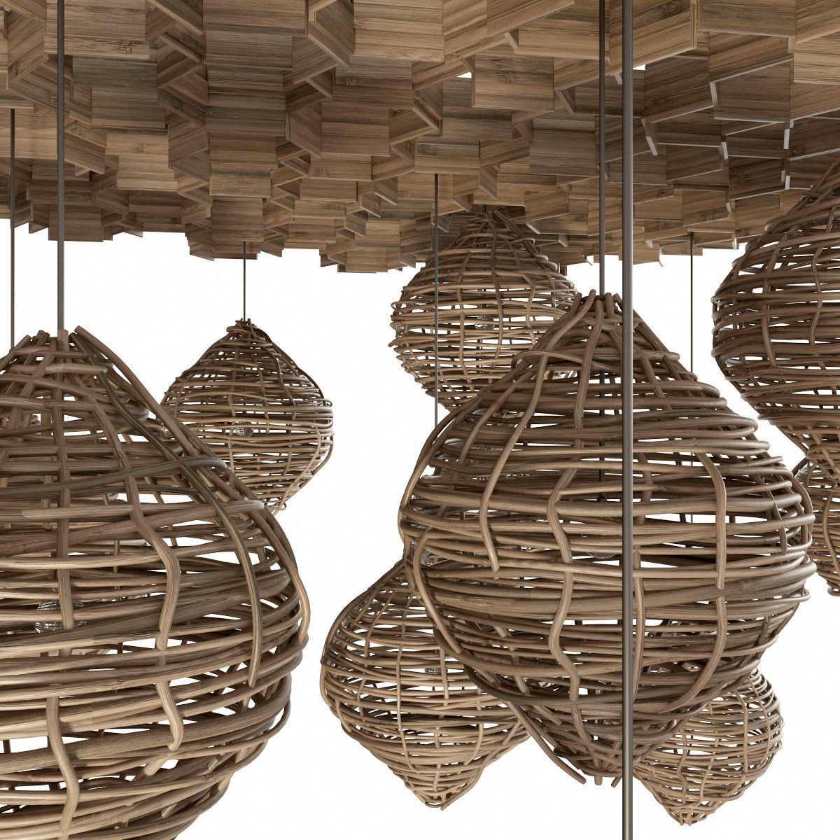 Branch Vespiary ceiling decor n1 3D model_2