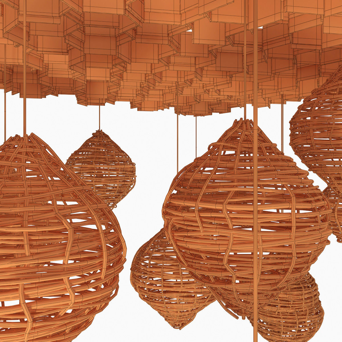 Branch Vespiary ceiling decor n1 3D model_15