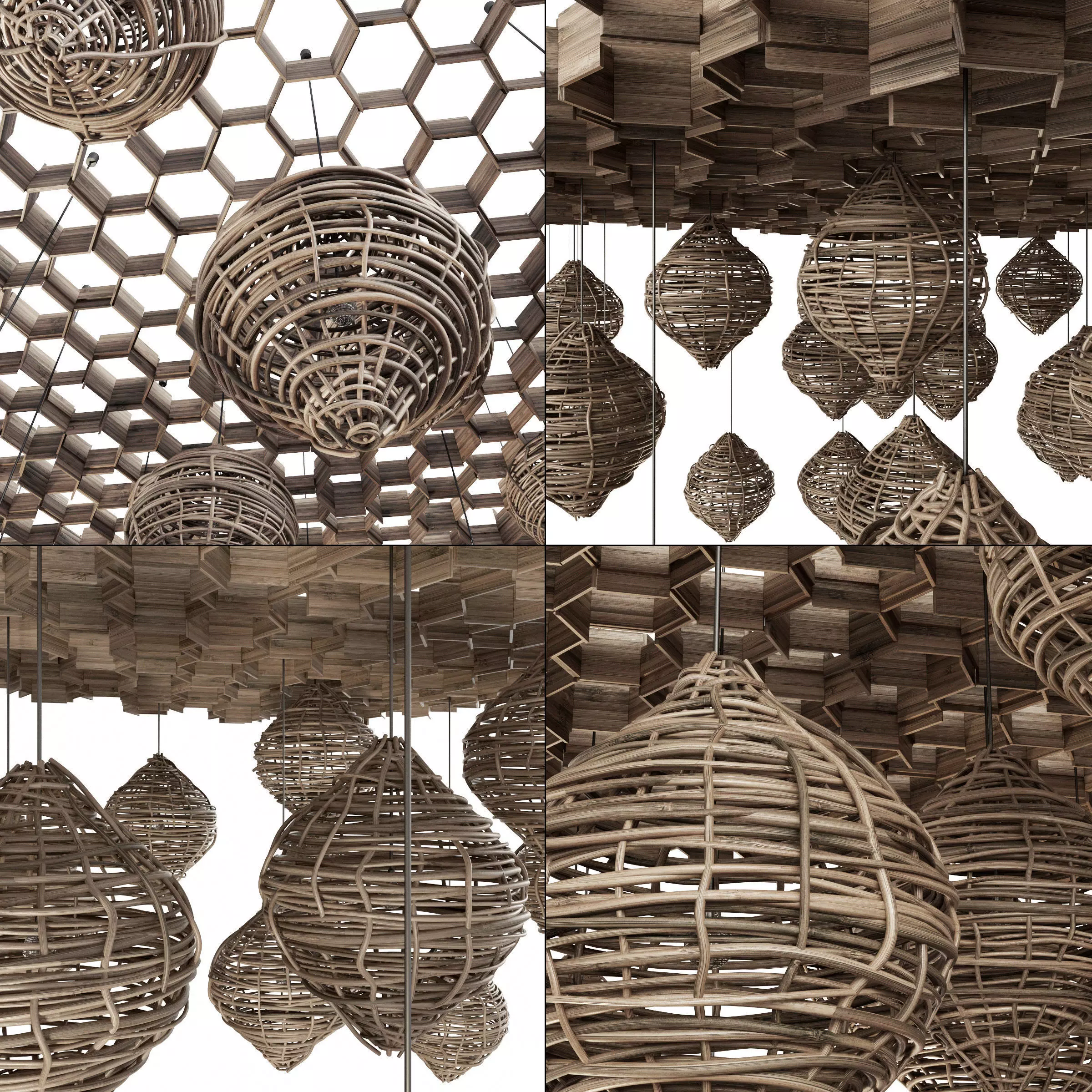 Branch Vespiary ceiling decor n1 3D model_0