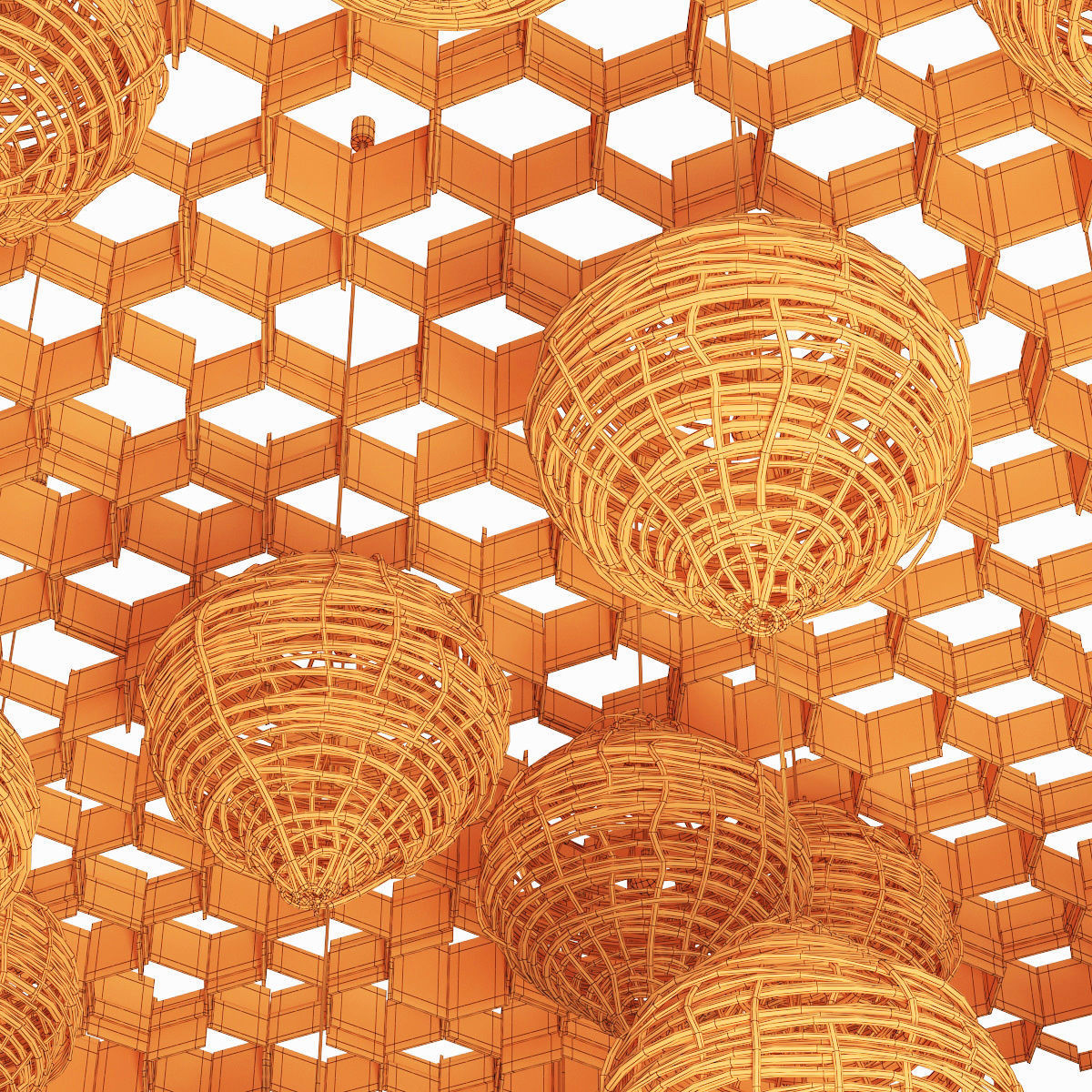 Branch Vespiary ceiling decor n1 3D model_13