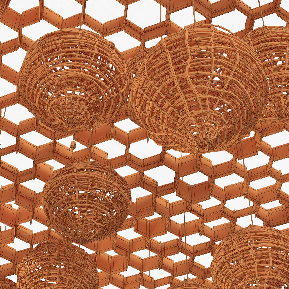 Branch Vespiary ceiling decor n1 3D model_19