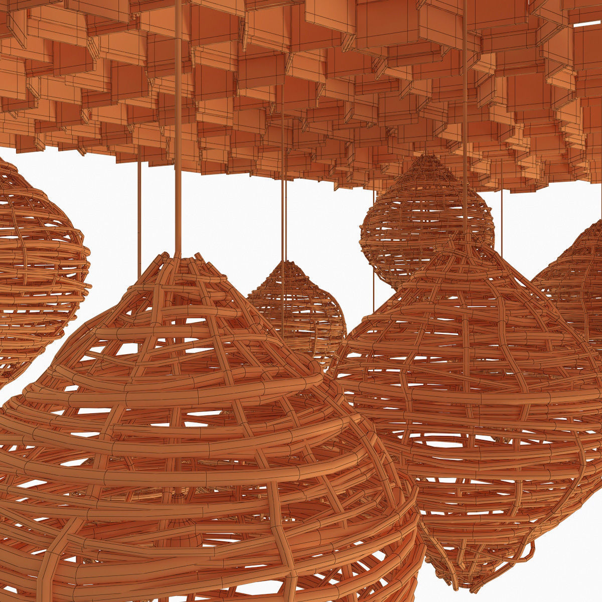 Branch Vespiary ceiling decor n1 3D model_16