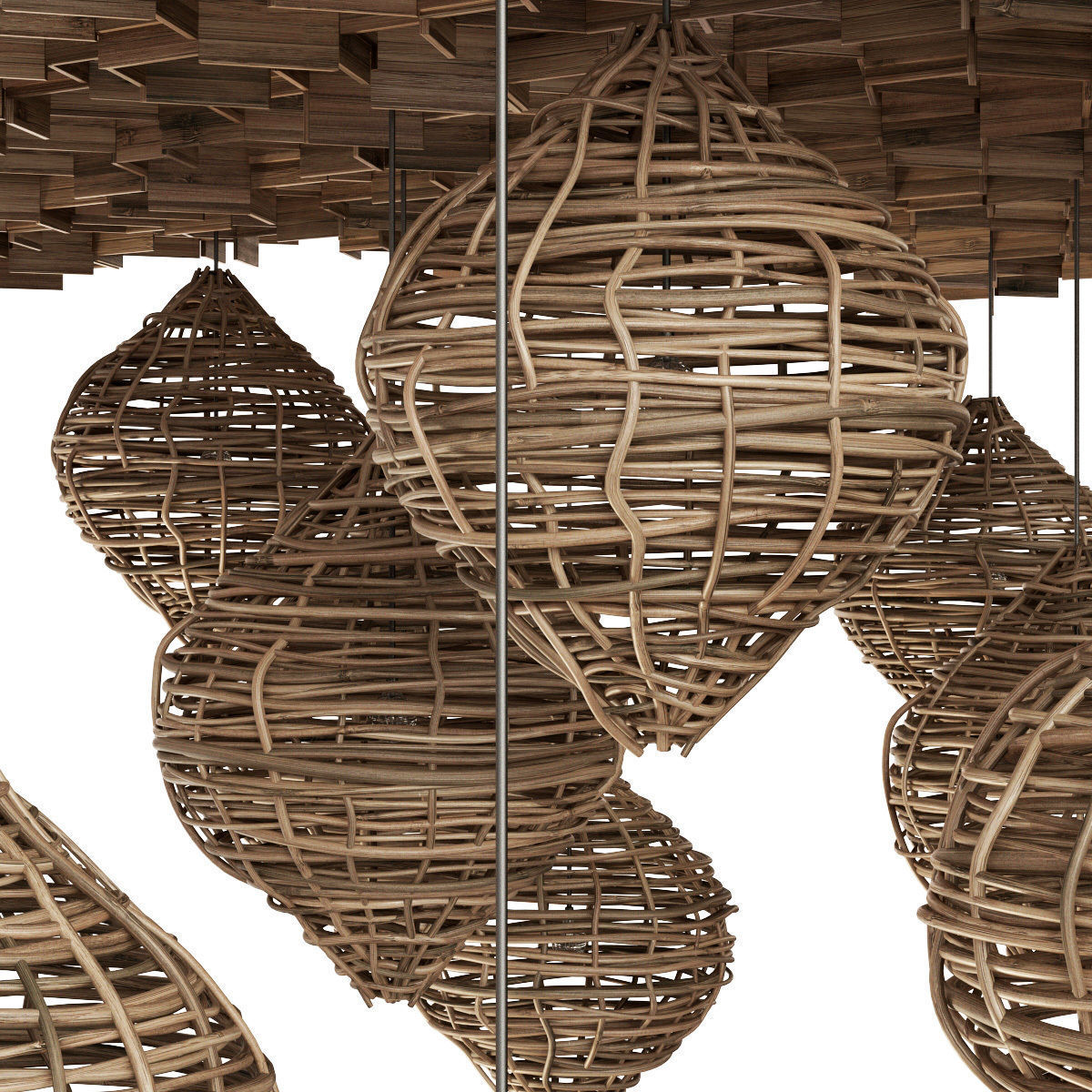 Branch Vespiary ceiling decor n1 3D model_5