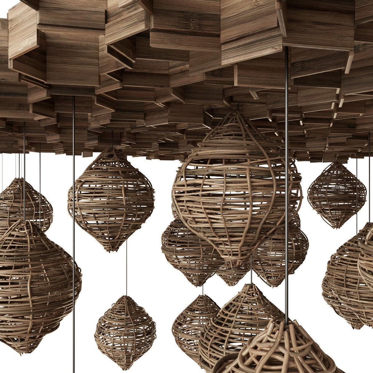 Branch Vespiary ceiling decor n1 3D model_1