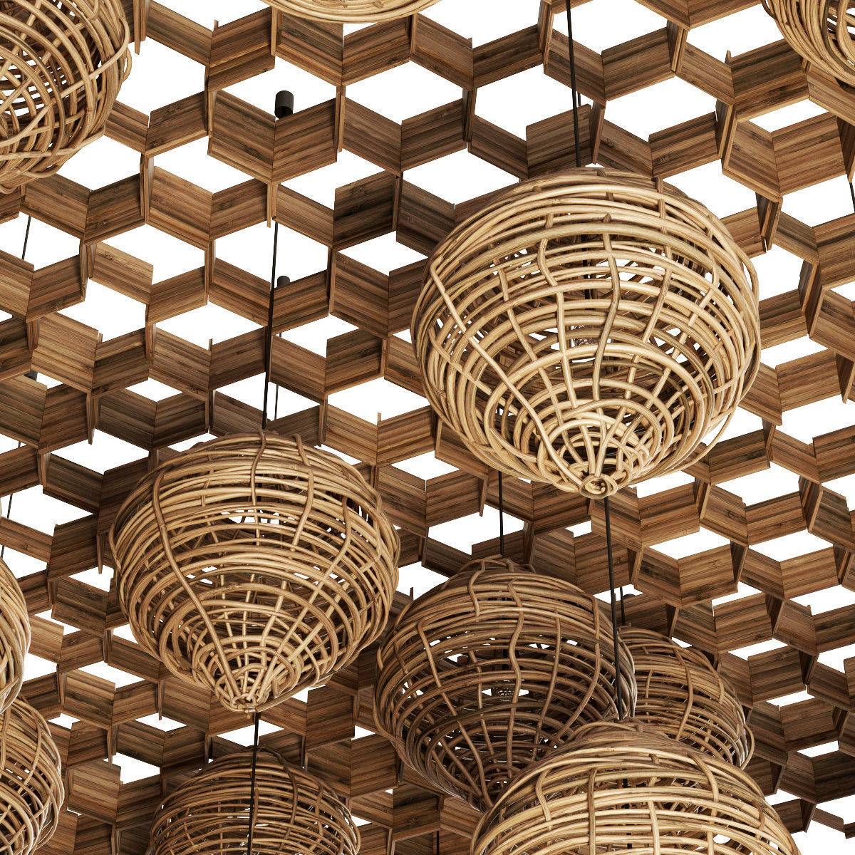 Branch Vespiary ceiling decor n1 3D model_9