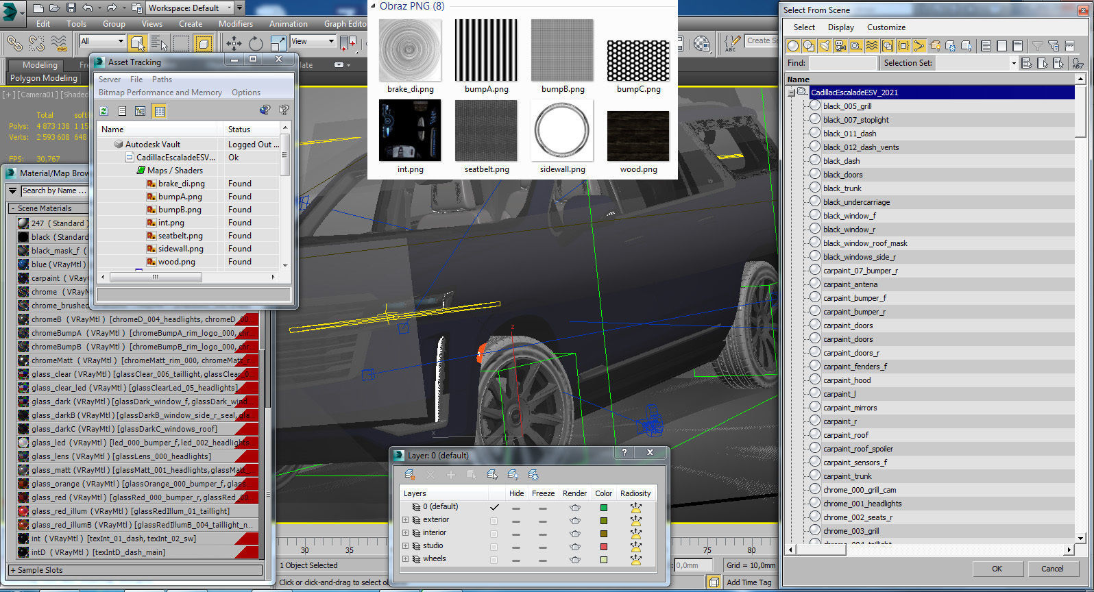 Escalade 2021 ESV large SUV 3D model_26