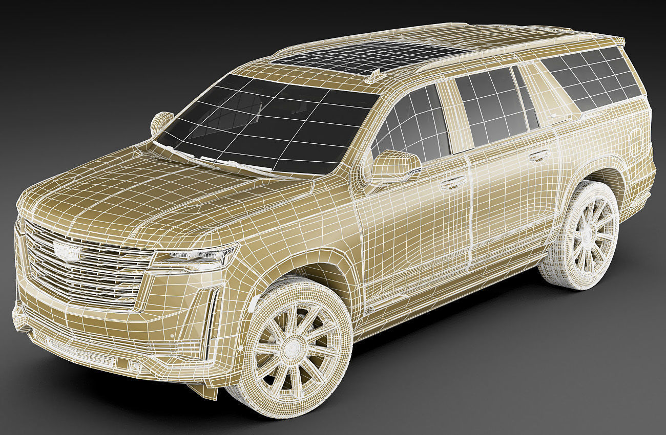 Escalade 2021 ESV large SUV 3D model_23