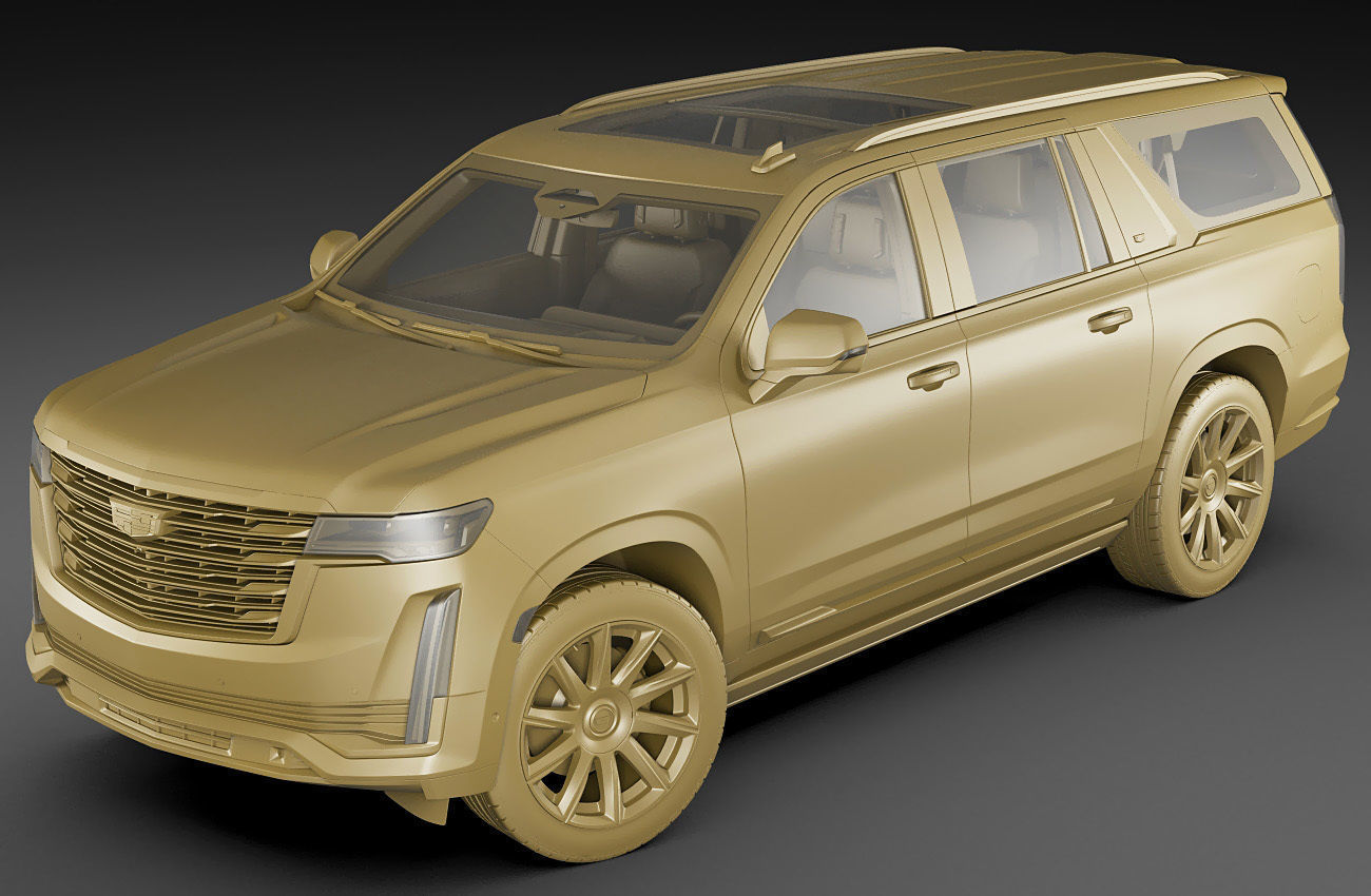 Escalade 2021 ESV large SUV 3D model_19