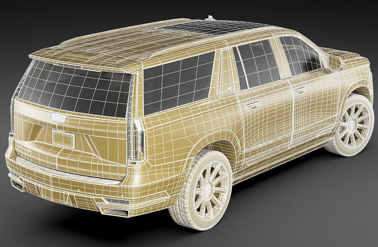Escalade 2021 ESV large SUV 3D model_24