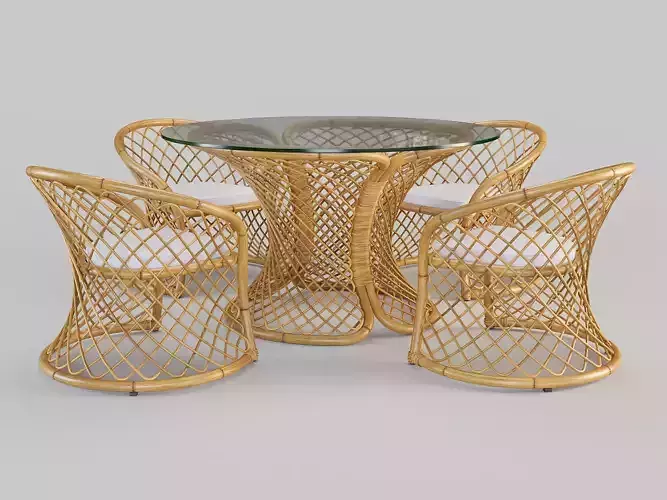 Vittorio Bonacina 905 Rattan Furniture Set