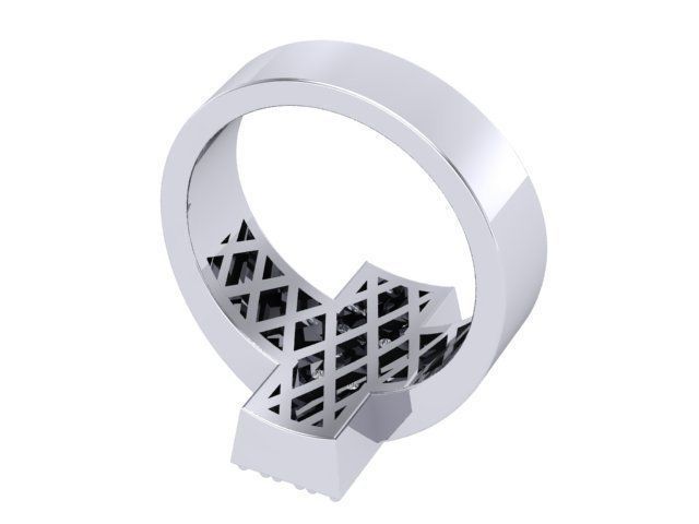 Rectangle Egg Ring  3D print model_3