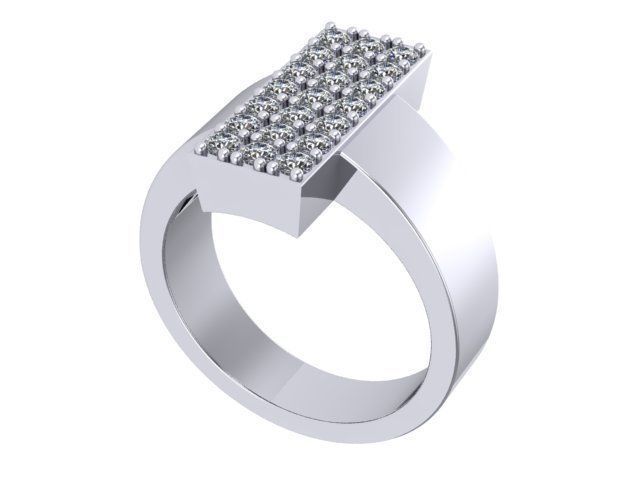 Rectangle Egg Ring  3D print model_5