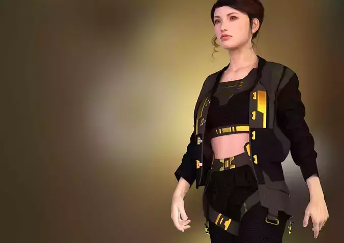 Sci-Fi Sweater Outwear - 44 Marvelous Designer and Clo3D