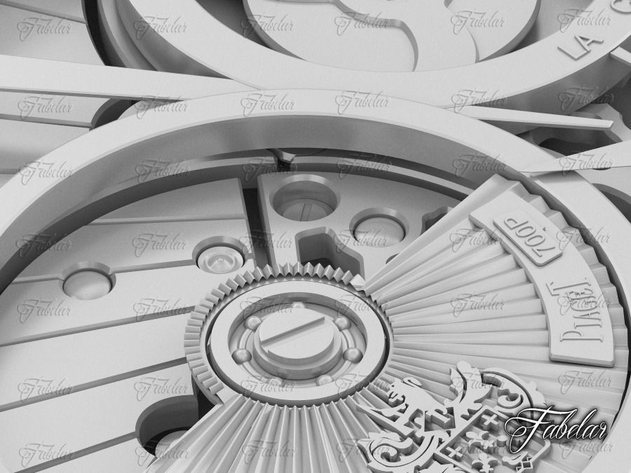 Watch mechanism 20 no textures 3D model_3