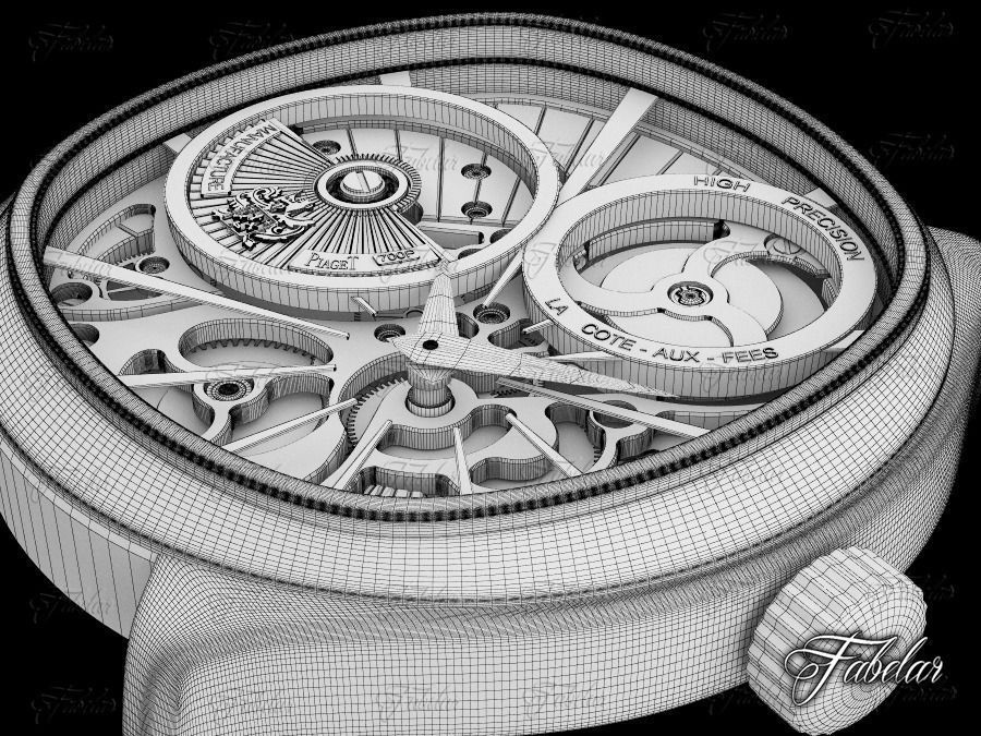 Watch mechanism 20 no textures 3D model_7