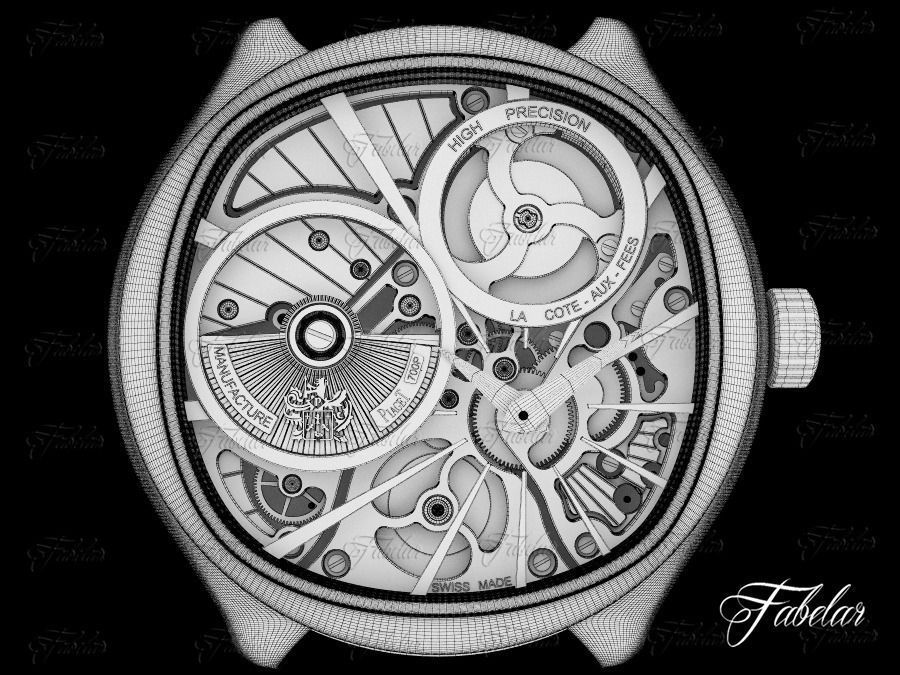 Watch mechanism 20 no textures 3D model_6
