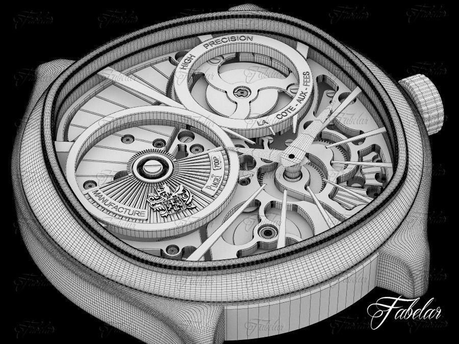 Watch mechanism 20 no textures 3D model_8