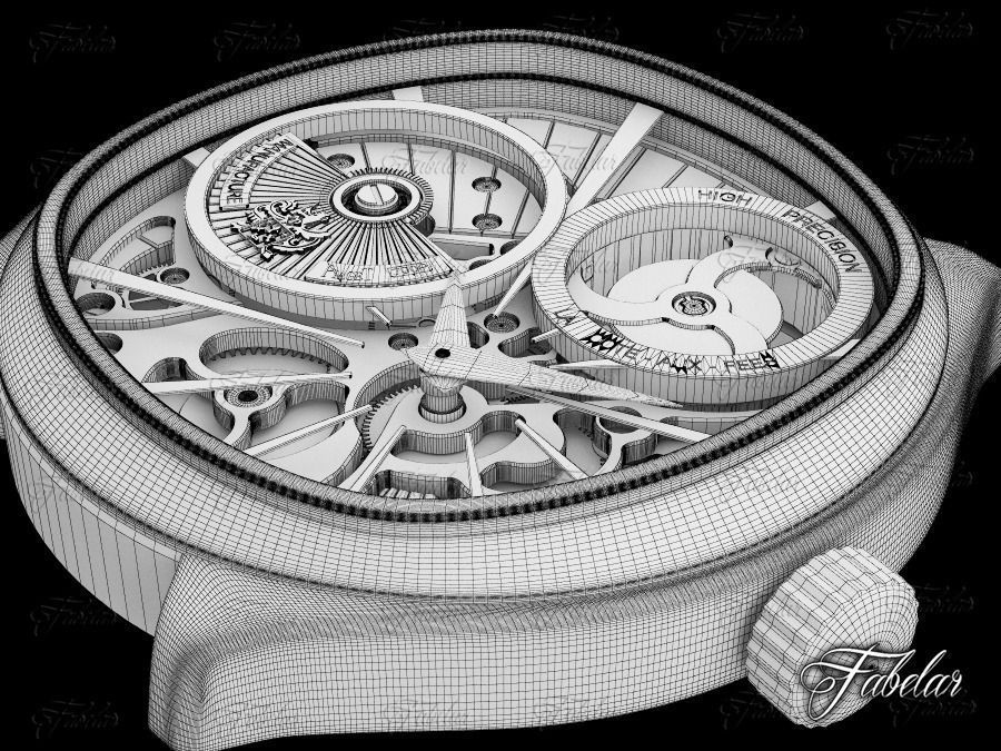 Watch mechanism 3D model_8
