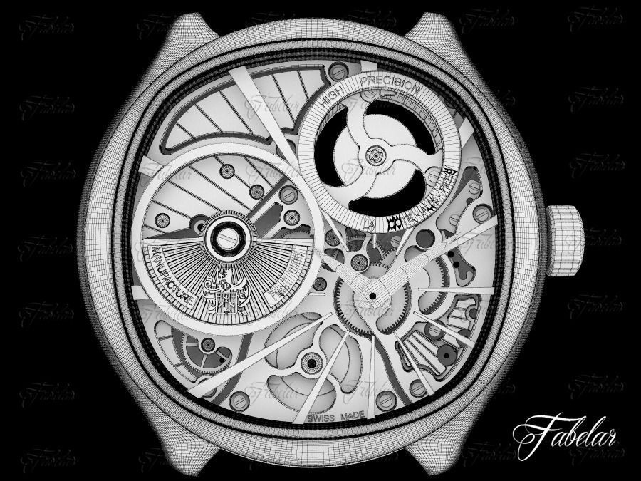 Watch mechanism 3D model_6