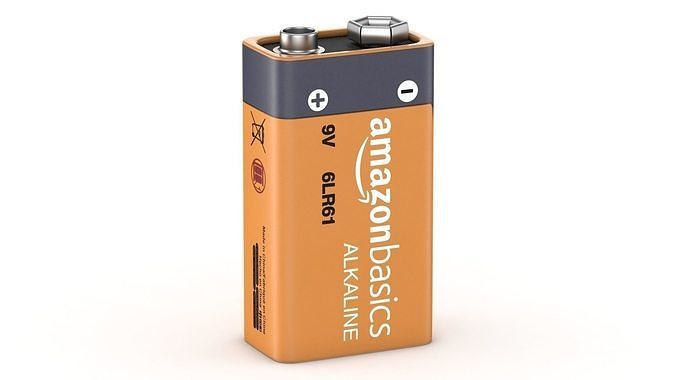 AmazonBasics 9 Volt Everyday Alkaline Batteries 3D model