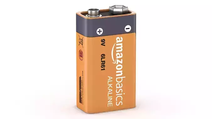 AmazonBasics 9 Volt Everyday Alkaline Batteries 3D model